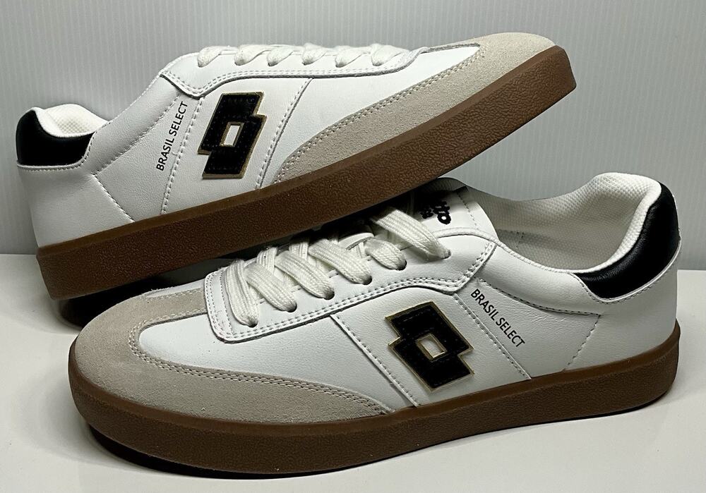 Lotto Leggenda Brasil Select 1992 Soccer White/Black Leather Womens Size 10 NEW